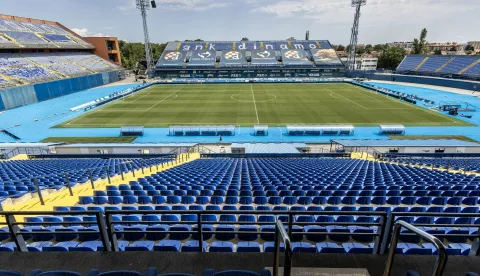 Zagreb, 20.7.2023 - GNK Dinamo je održao media day na stadionu Maksimir na kojem su pokazali nove dresove i komentirali početak sezone trener prve momčadi Igor Bišćan te igrači Josip Mišić, Stefan Ristovski, Dino Perić i Martin Baturina. Na slici stadion Maksimir.Foto Hina/ Dario GRZELJ/ dag