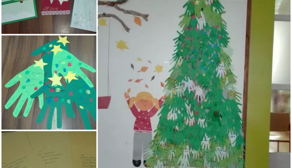 PODGORAČ - Božićna čestitka iz pdogoračke &scaron;kole dobila nacionalnu i europsku oznbaku kvalitete. Snimljeno u studenom 2018. Ustupljena fotografija