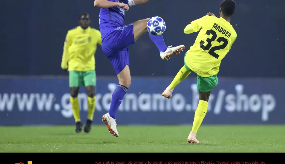 Zagreb: Dinamo na Maksimiru igra protiv Istre u 20. kolu HT Prve lige 09.02.2019., stadion Maksimir, Zagreb - Hrvatski Telekom Prva liga, 20. kolo, GNK Dinamo - NK Istra 1961. Antonio Madger Aju Gomes, Arijan Ademi.
Photo: Igor Kralj/PIXSELL