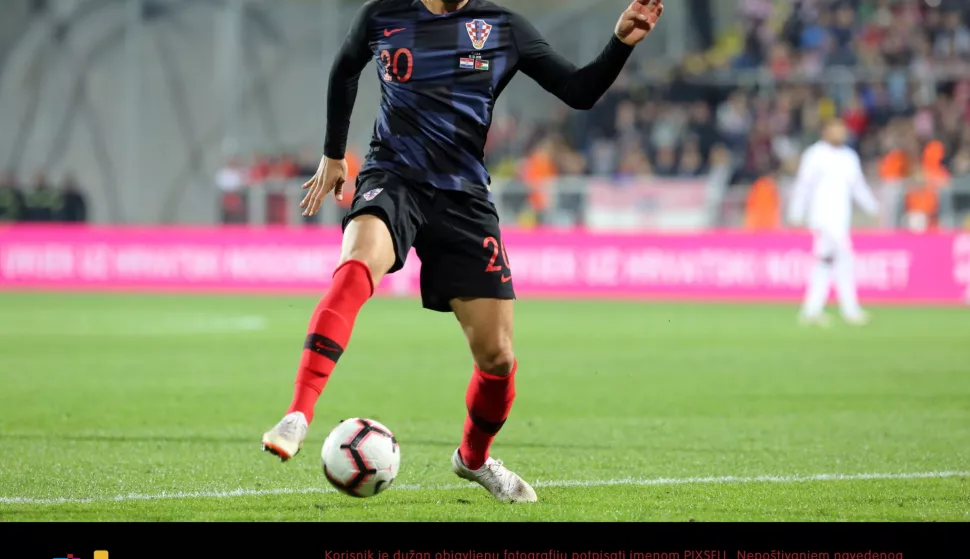 Rijeka: Susret Hrvatske i Jordana u prijateljskoj utakmici 15.10.2018., stadion HNK Rijeka, Rijeka - Prijateljska utakmica, Hrvatska - Jordan. Marko Pjaca Photo: Goran Kovacic/PIXSELL