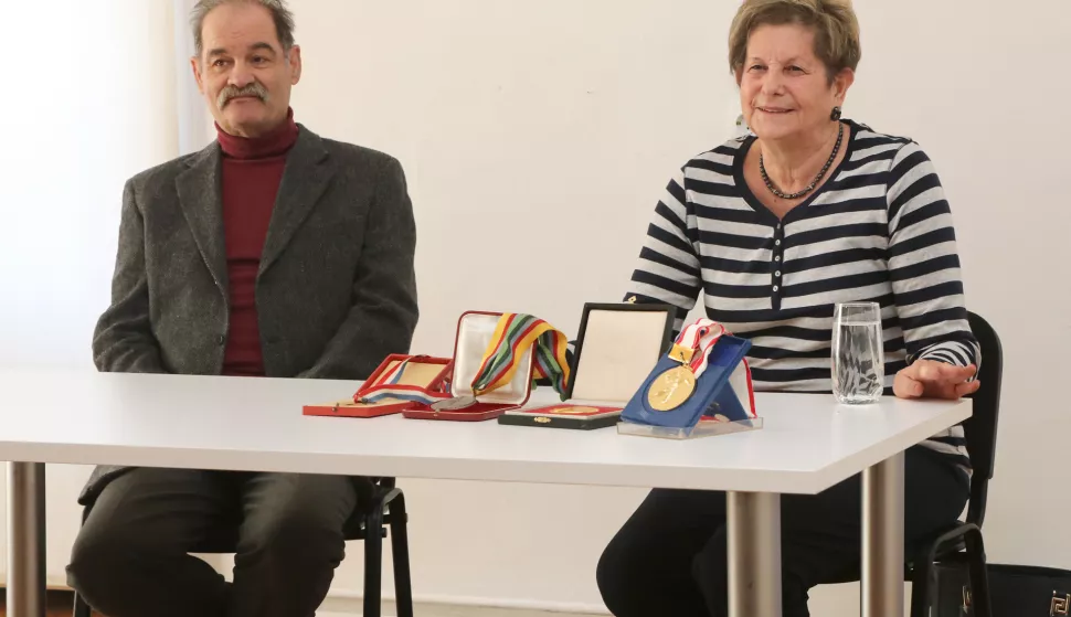 Osijek, 08.02.2020., Muzej Slavonije - Susret ugode s legendarnom rukometa&scaron;icom Kajom Ile&scaron;Foto: Željko &Scaron;epić