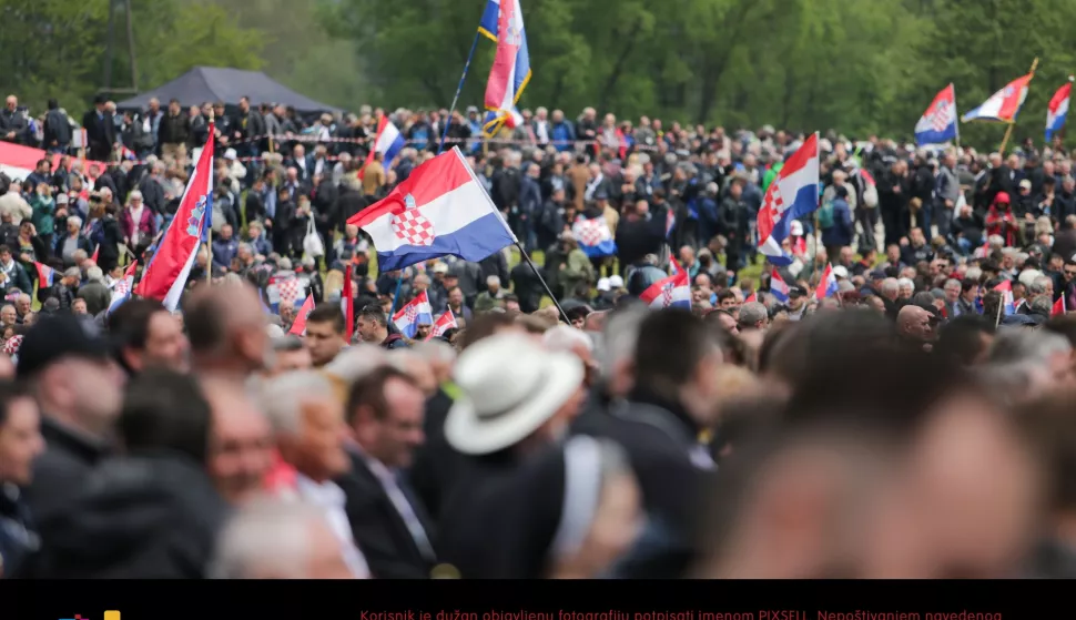 18.05.2019., Bleiburg, Austrija - Sredisnja komemoracija povodom 74. godisnjice Bleiburske tragedije na Loibaskom polju pored Bleiburga. Photo: Filip Kos/PIXSELL