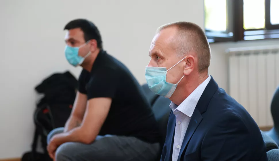 Osijek.13.07.2020. Optuženi u aferi SMS Franjo Varga i Blaž Curić dosli su danas na pocetark rocista na osjeckom Županijskom sudu. Sudit će im sutkinja Vlasta &Scaron;imenić-Kovač. Na fotografiji: Blaz Curic Foto:Marko Mrkonjic