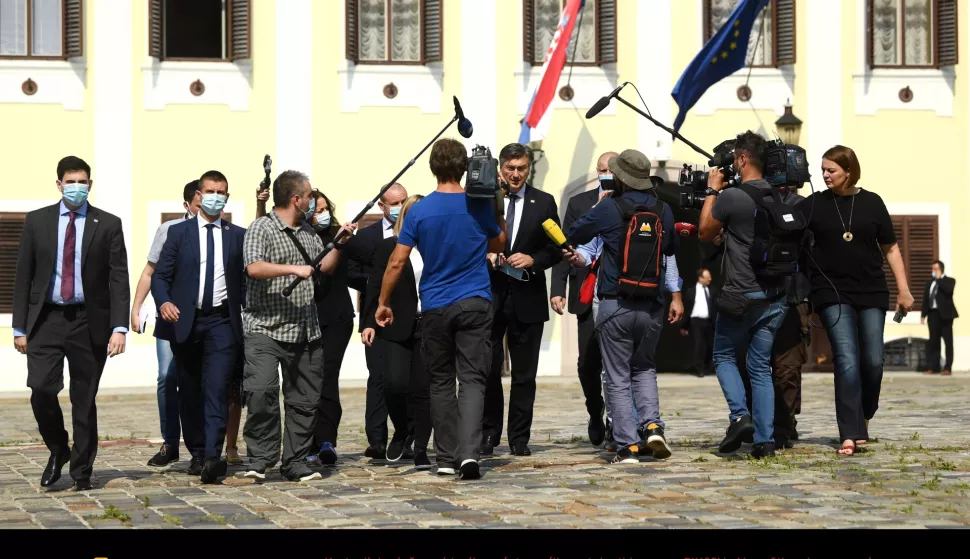 23.07.2020., Zagreb - Dolazak premijera Andreja Plenkovica u Sabor na imenovanje nove Vlade.Photo: Marko Lukunic/PIXSELL