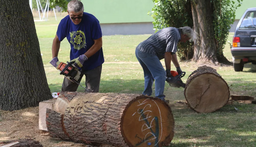 ERNESTINOVO, 03. 08. 2020, 47. KOLONIJA KIPARA NAIVACA ERNESTINOVO. PARK SKLUPTURA LU PETAR SMAJIĆ - RAD KIPARA I SLIKARA MAU I O&Scaron; ERNESTINOVO - DJEČJA UMJETNIČKA AKADEMIJA I 17. MEĐUNARODNA KOLONIJA MLADIH ERNESTINOVO. PRVI DAN KOLONIJE... KORONA VIRUS, COVID-19.snimio GOJKO MITIĆ