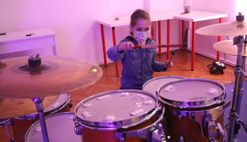 Osijek, 06. 03. 2021, Dokkica, Kersovanijeva 4. Predsavljanje glazbenih radionica - otvorena vrata.snimio GOJKO MITIĆ