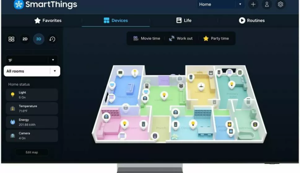 SmartThings i umjetna inteligencija od sada podržavaju Samsung 3D Map View