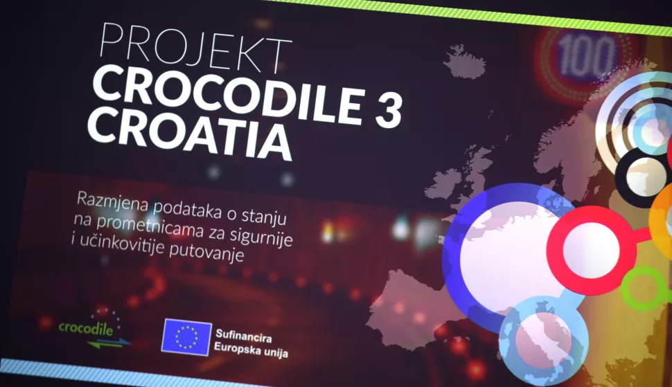 Zagreb, 23.05.2024. - Hrvatske autoceste predstavili su projekt Crocodile 3 Croatia i mobilnu aplikaciju LiveTrafficHR. Projektom je osigurano koordinirano upravljanje i nadzor prometa i unapređenje sustava informiranja, a što će putnicima omogućiti visokokvalitetne podatke u realnom vremenu na cijeloj hrvatskoj autocestovnoj mreži.. foto HINA /Zvonimir KUHTIĆ/ kuzo