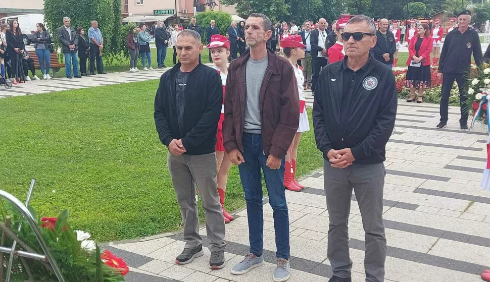 NAŠICE - Udruga vukovarskih veterana Našice odaje počast braniteljima, snimljeno u lipnju 2024. Ustupljena fotografija