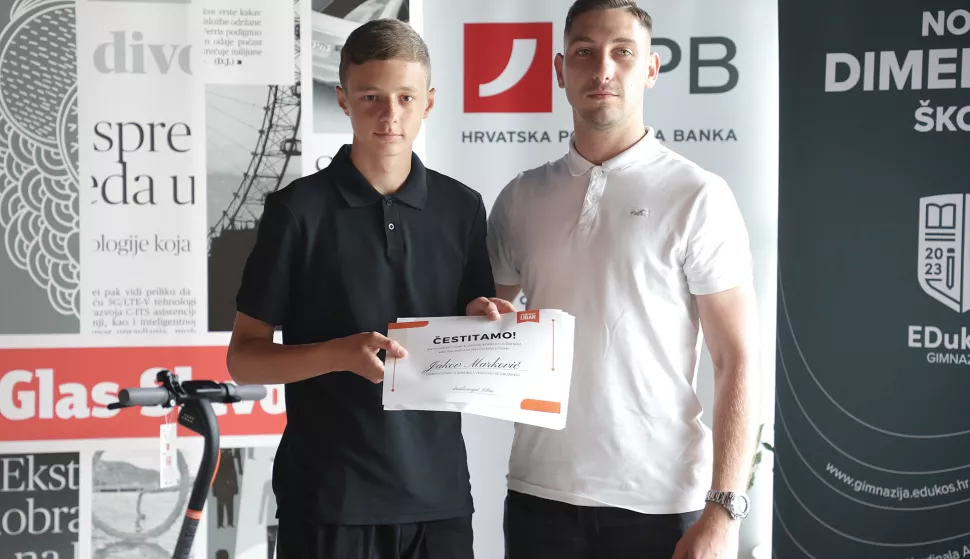 Osijek, 20. 06. 2024., Opus arena, osmasi, najosmasi, svecanost, Jakov Markovic; Bojan Vukas - Antikvarijat Libar SNIMIO BRUNO JOBST