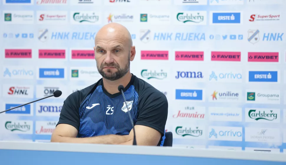 23.07.2024., Rijeka - Trener Rijeke Zeljko Sopic na konferenciji za medije u press centru "Orlando Rivetti" u kampu HNK Rijeka. Photo: Nel Pavletic/PIXSELL