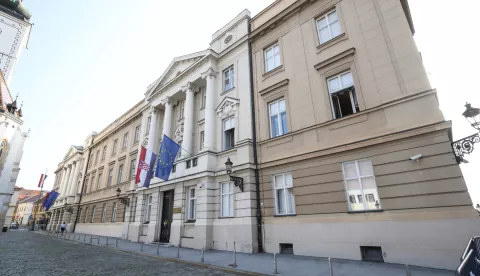 Zagreb, 12.07.2024. - Zgrada Hrvatskog sabora na Markovom trgu, koja nakon dana&scaron;njeg zavr&scaron;etka sjednice kreče u obnovu.foto HINA/ Admir BULJUBA&Scaron;IĆ/ abu