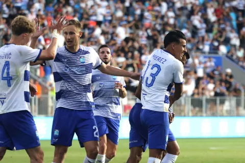 Osijek, 25. 07. 2'24, Opus Arena, Europska konferencijska liga, Drugo kolo kvalifikacija. Utakmica Osijek - FCI Levadia Tallinn. Renan Guedes (42)snimio GOJKO MITIĆ