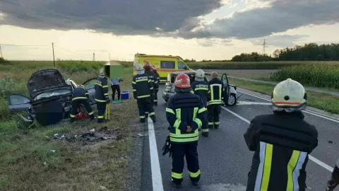 Prometna nesreća na cesti Bizovac-Petrijevci-Osijek (Čađava)