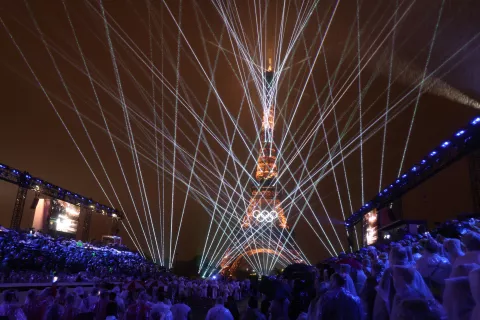 Pariz, 26.07.2024 - Otvaranje Olimpijskih igara Pariz 2024 na Trocadero trgu u Parizu. foto HINA/ POOL/ Damir Sen?ar/ lsd