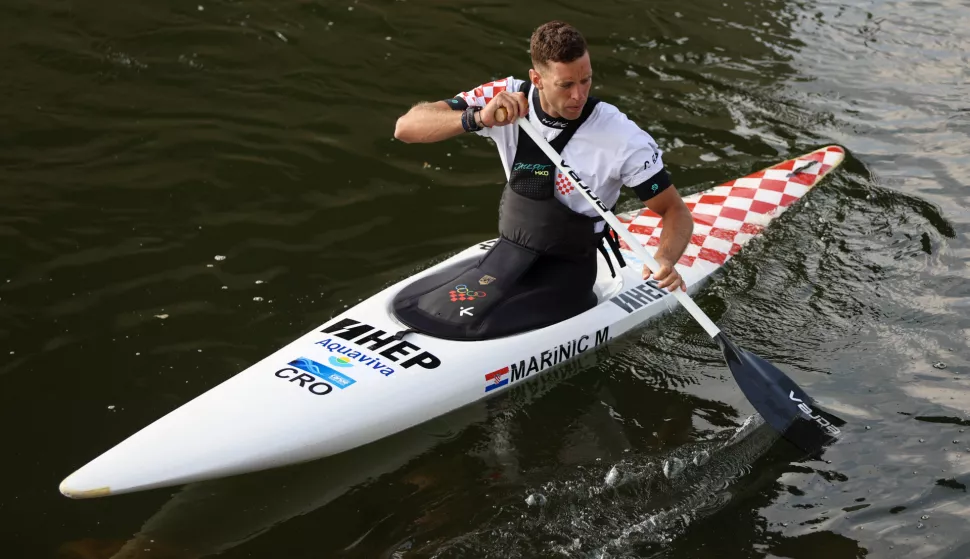 Zagreb, 18.07.2024 - Susret s članovima Hrvatskog kajakaškog saveza koji odlaze u Pariz na Olimpijske igre. Na slici kanuist u slalomu na divljim vodama Matija Marinić.foto HINA/ Damir SENČAR/ ds