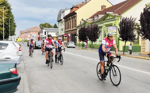 SLATINA, Sudionici biciklističkog maratona "Oluja od Voćina do Knina", 02.08.2024., snimio Petar Žarković