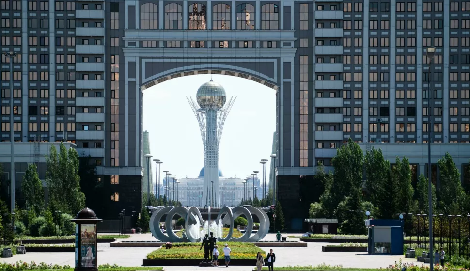 (240630) -- ASTANA, June 30, 2024 (Xinhua) -- This photo taken on June 29, 2024 shows the Baiterek Tower in Astana, Kazakhstan. (Xinhua/Wang Jianhua) Photo: Wang Jianhua/XINHUA