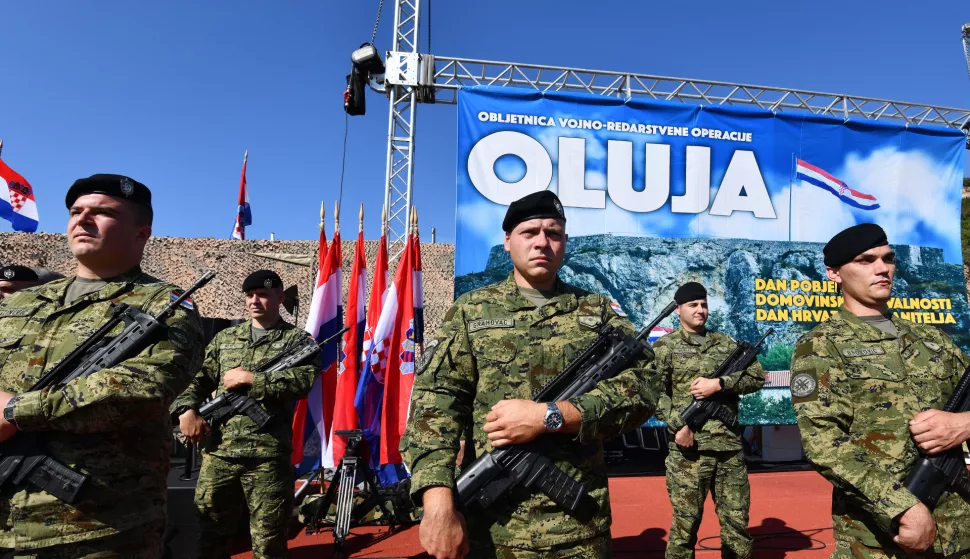 04.08.2024., Knin - Generalna proba proslave VRO Oluja na stadionu Dinara. Photo: Hrvoje Jelavic/PIXSELL