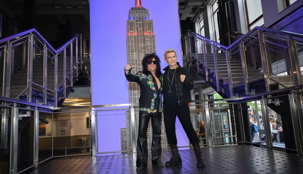 Photo by: NDZ/starmaxinc.comSTAR MAX&copy;2024ALL RIGHTS RESERVEDTelephone/Fax: (212) 995-11964/30/24Billy Idol and Steve Stevens celebrate the 40th Anniversary of 'Rebel Yell' at the Empire State Building on April 30, 2024 in New York City. Photo via Newscom Photo: NDZ/starmaxinc.com/NEWSCOM
