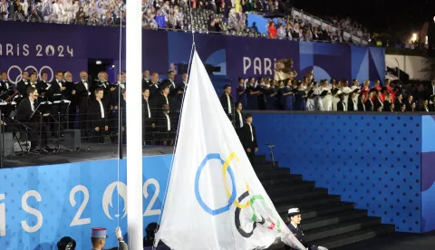 Pariz, 26.07.2024 - Otvaranje Olimpijskih igara Pariz 2024 na Trocadero trgu u Parizu. foto HINA/ POOL/ Damir Sen?ar/ lsd