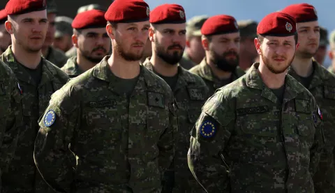 11.03.2022., Sarajevo, Bosna i Hercegovina - U bazi Butmir odrzana je ceremonija kojom je oznacen zavrsetak dvosedmicnih priprema. Komandant EUFOR-a Anton Wessely obratio se na ceremoniji. Photo: Armin Durgut/PIXSELL