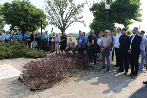 Nemetin, 14. 08. 2024, Dan sijećanja na zatočenike srpskih logora i 32. obljetnica največe razmijene zarobljenika u Nemetinu. Damir Buljević, Mato Lukić, Dragan Vulin..snimio GOJKO MITIĆ