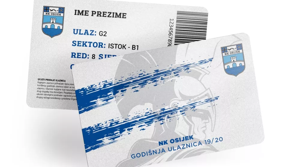 Nk Osijek. Godi&scaron;nje ulaznice. Vizual