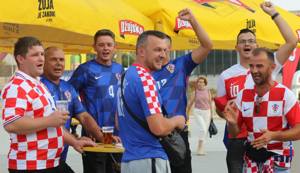 Osijek, 08. 09. 2024, Opus Arena. Atmosfera pred utakmicu Hrvatska - Poljska.snimio GOJKO MITĆ