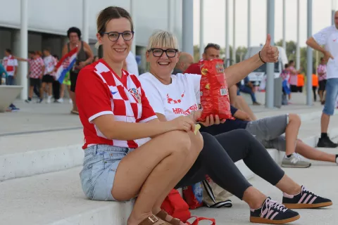 Osijek, 08. 09. 2024, Opus Arena. Atmosfera pred utakmicu Hrvatska - Poljska.snimio GOJKO MITĆ