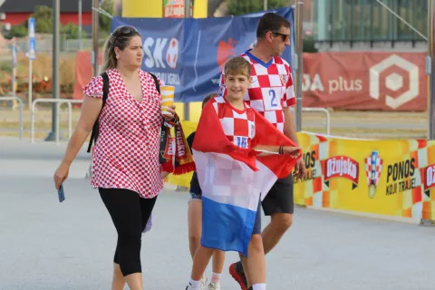 Osijek, 08. 09. 2024, Opus Arena. Atmosfera pred utakmicu Hrvatska - Poljska.snimio GOJKO MITĆ