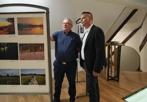 NAŠICE - Voditelj Uprave šuma podružnica Našice Vlado Keglević i gradonečlnik krešimir Kašuba, snimljeno u rujnu 2024. USTUPLJENA FOTOGRAFIJA