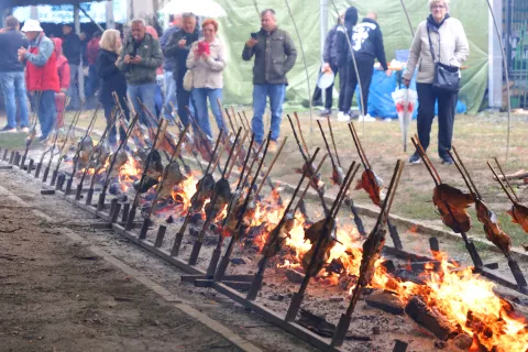 Kopačevo, 14. 09. 2024., 26. Ribarski dani u Kopačevu, ribarski dani, Kopačevo, šaran na rašljamaSNIMIO BRUNO JOBST