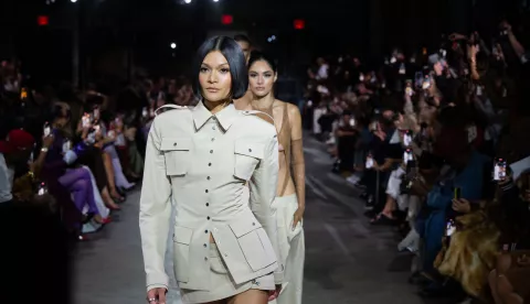 A model walks on the runway at the Laquan Smith fashion show during the Spring Summer 2025 Collections Fashion Show at New York Fashion Week in New York, NY on September 9, 2024. (Photo by Jonas Gustavsson/Sipa USA) Photo: Jonas Gustavsson/SIPA USA