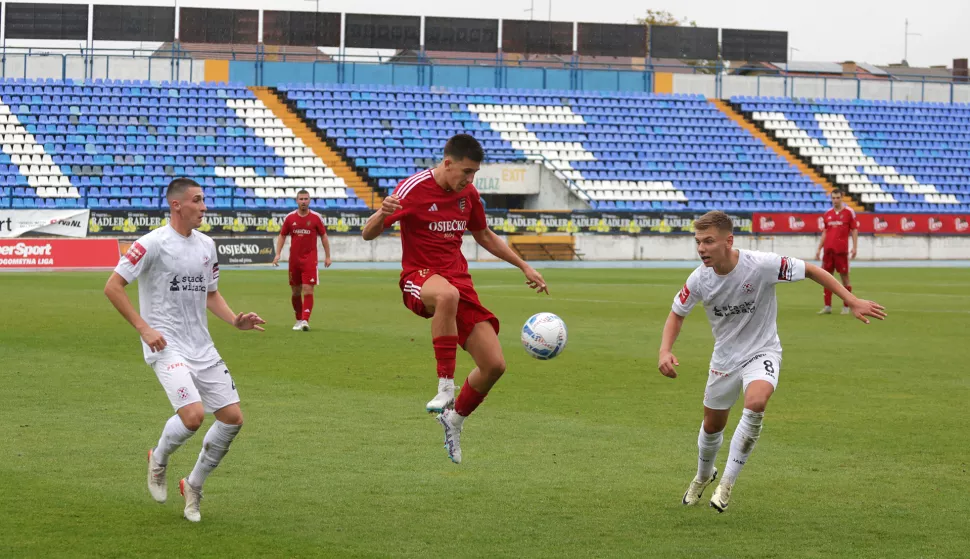 Osiiejk, 14. 09. 2024., Stadion Gradski vrt, Zrinski Osječko 1664 - Croatia (Zmijavci), SuperSport Prva ligaSNIMIO BRUNO JOBST