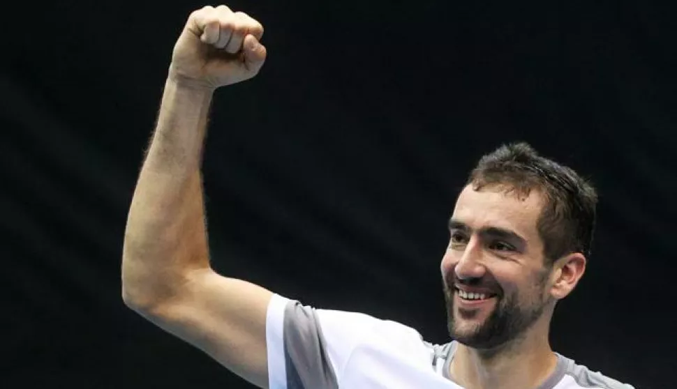 07.03.2020., Dom Sportova, Zagreb - Davis Cup, kvalifikacije, Hrvatska - Indija. Marin Cilic - Sumit Nagal. Photo: Goran Stanzl/PIXSELL