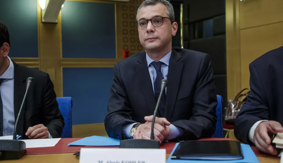 epa06910859 Chief of Staff of the President of France Alexis Kohler prepares to face senators from the French Senate Laws Commission, during his hearing concerning the scandal of President Macron's security chief Alexandre Benalla, in Paris, France, 26 July 2018. A video has been released on 19 July 2018 showing Alexandre Benalla, the French President Emmanuel Macron's deputy chief of staff, wearing a riot helmet and police uniform while attacking protesters during street demonstrations on 01 May 2018. EPA/CHRISTOPHE PETIT TESSON