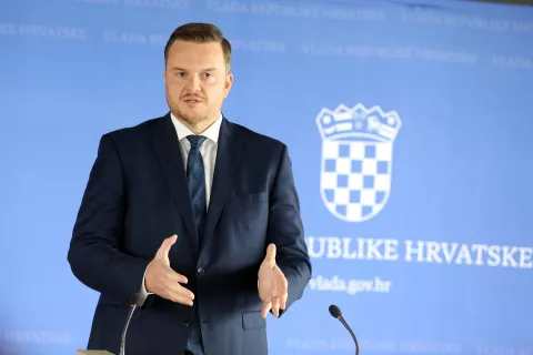 Zagreb, 29.08.2024. - Ministar Marko Primorac daje izjavu za medije poslije 21. sjednice Vlade Republike Hrvatske. foto HINA /Zvonimir KUHTIĆ/ kuzo