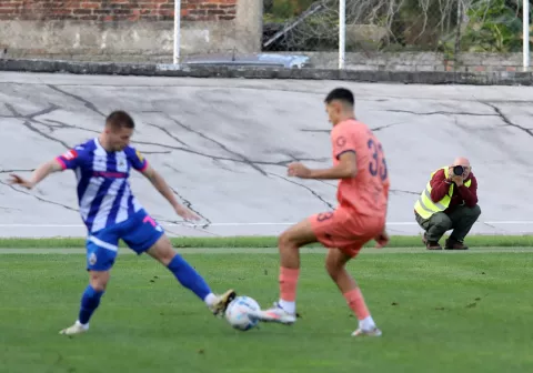 Zagreb, 22.9.2024.- Utakmica 7. kola HNL-a Lokomotiva - Osijek na stadionu u Kranj?evi?evoj. foto HINA/ Admir BULJUBA?I?/ ua