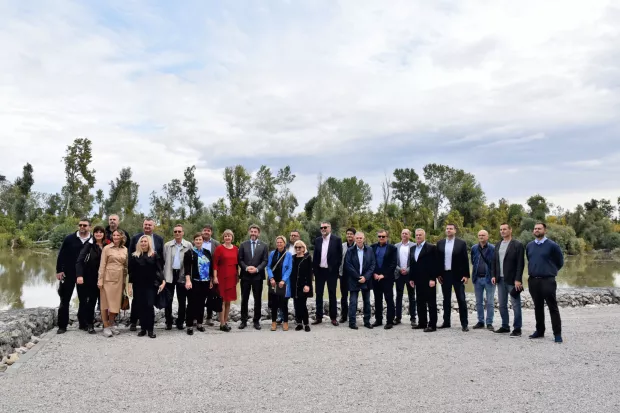 slavonija...Opatovac...25.09.2024.U organizaciji Ministarstva mora, prometa i infrastrukture &ndash; Uprave unutarnje plovidbe održana zavr&scaron;na konferencija projekta "Izgradnja međunarodnog zimovnika na Dunavu u Opatovcu na 1314 rkm";foto Gordan Panić