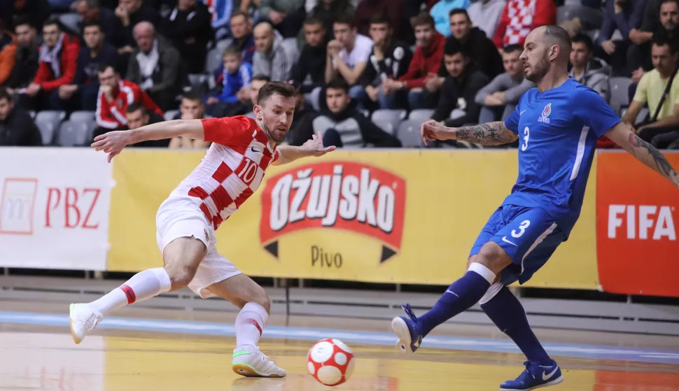 Osijek.29.01.2020. DVORANA GRADSKI VRT HRVATSKA - AZERBAJDŽAN, KVALIFIKACIJE ZA SP U FUTSALU Na fotografiji: Tihomir NovakFoto:Marko Mrkonjic