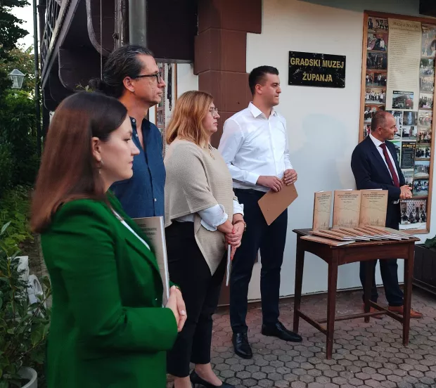 Govornici na otvorenju izložbe, rujan 2024.snimila Marija Le&scaron;ić Omerović