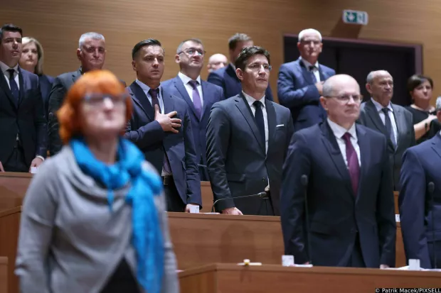 08.10.2024., Zagreb - Svecanom sjednicom kojoj su nazocili premijer Plenkovic i ministri obiljezen je Dan Hrvatskog sabora. Photo: Patrik Macek/PIXSELL