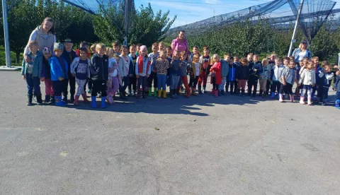VINKOVCI - Vrtićarci iz Edena brali jabuke u voćnjaku Poljoprivredno &scaron;umarske &scaron;koleLISTOPAD 2024.