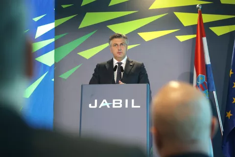 Osijek, 10. 10. 2024., Gospodarska zona Nemetin, Jabil, svečano otvorenje Jabil-a, Andej PlenkovićSNIMIO BRUNO JOBST