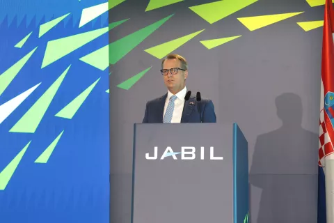 Osijek, 10. 10. 2024., Gospodarska zona Nemetin, Jabil, svečano otvorenje Jabil-a, Fred McCoySNIMIO BRUNO JOBST