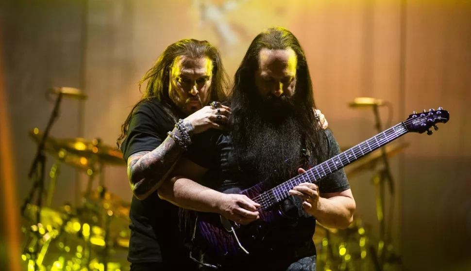 DREAM THEATER - JAMES LABRIE AND JOHN PETRUCCI during Dream Theater - Top of the world tour, Music Concert in Naples, Italy, January 23 2023 Photo: Alfonso Maria Salsano/ipa-agen/IPA