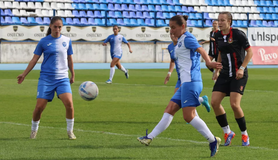 Osijek, 13. 10. 2024, Stadion Gradski vrt. Nogomet, Osijek - Gorica, SuperSport Prva liga nogometašica.snimio GOJKO MITIĆ