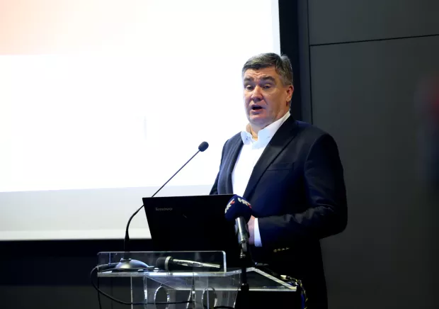 Zagreb, 04.10.2024. - Predsjednik Republike Zoran Milanović sudjelovao je svečanosti povodom obilježavanja 45 godina rada i djelovanja Saveza dru&scaron;tava multiple skleroze Hrvatske. foto HINA/ Daniel KASAP/ dk