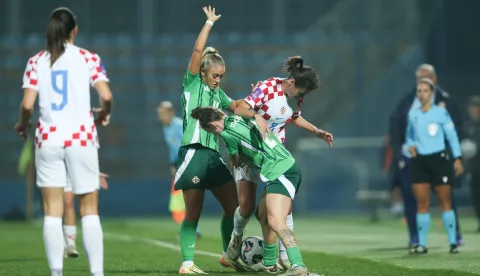 25.10.2024., stadion Andjelko Herjavec, Varazdin - Prva utakmica dodatnih kvalifikacija za Europsko prvenstvo nogometasica, Hrvatska - Sjeverna Irska. Photo: Luka Batelic/PIXSELL